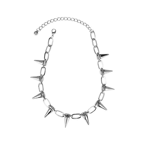 Spiked chain choker necklace - Picture 3 of 4